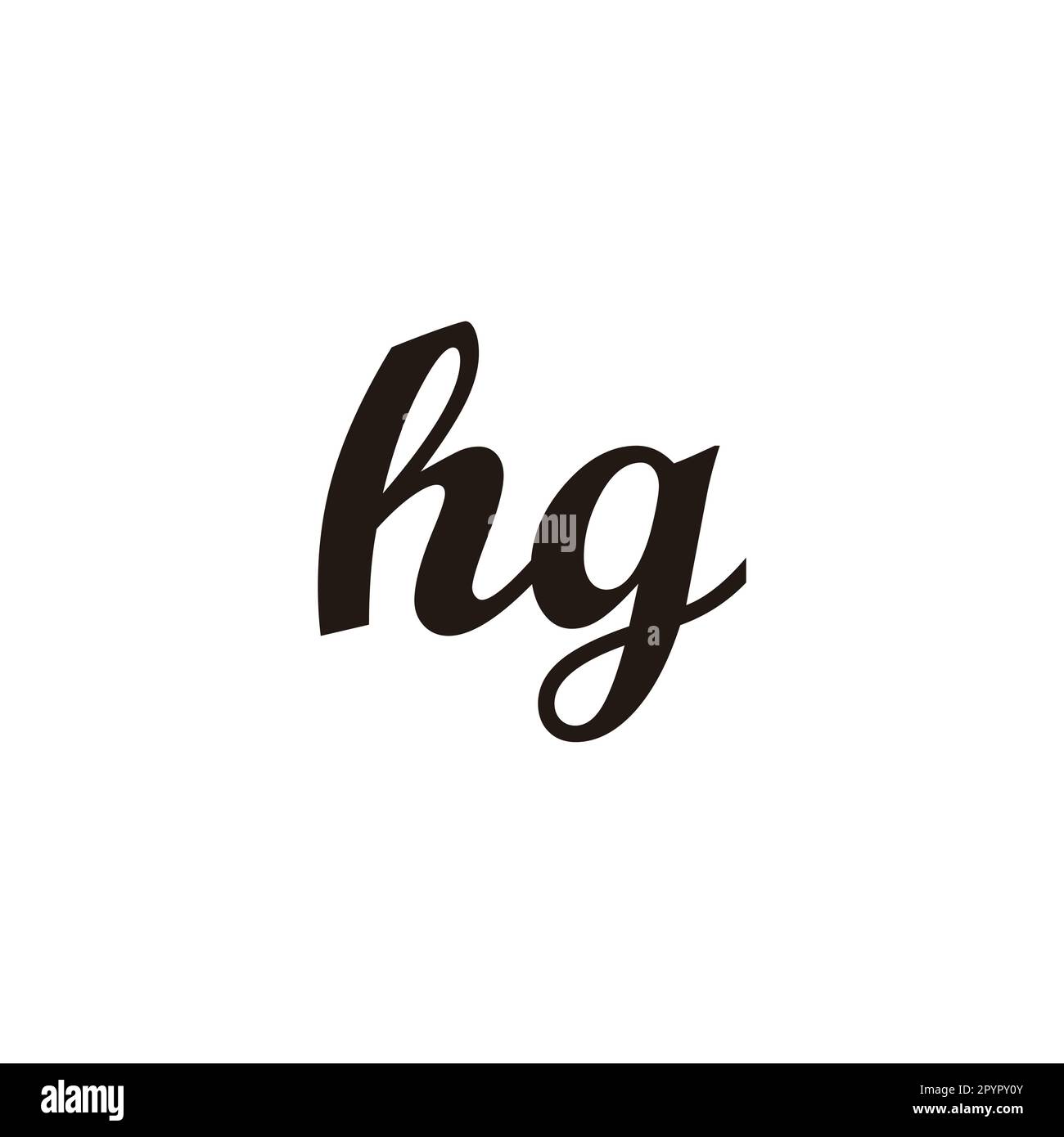 Lettera hg connetti simbolo geometrico semplice vettore logo Illustrazione Vettoriale