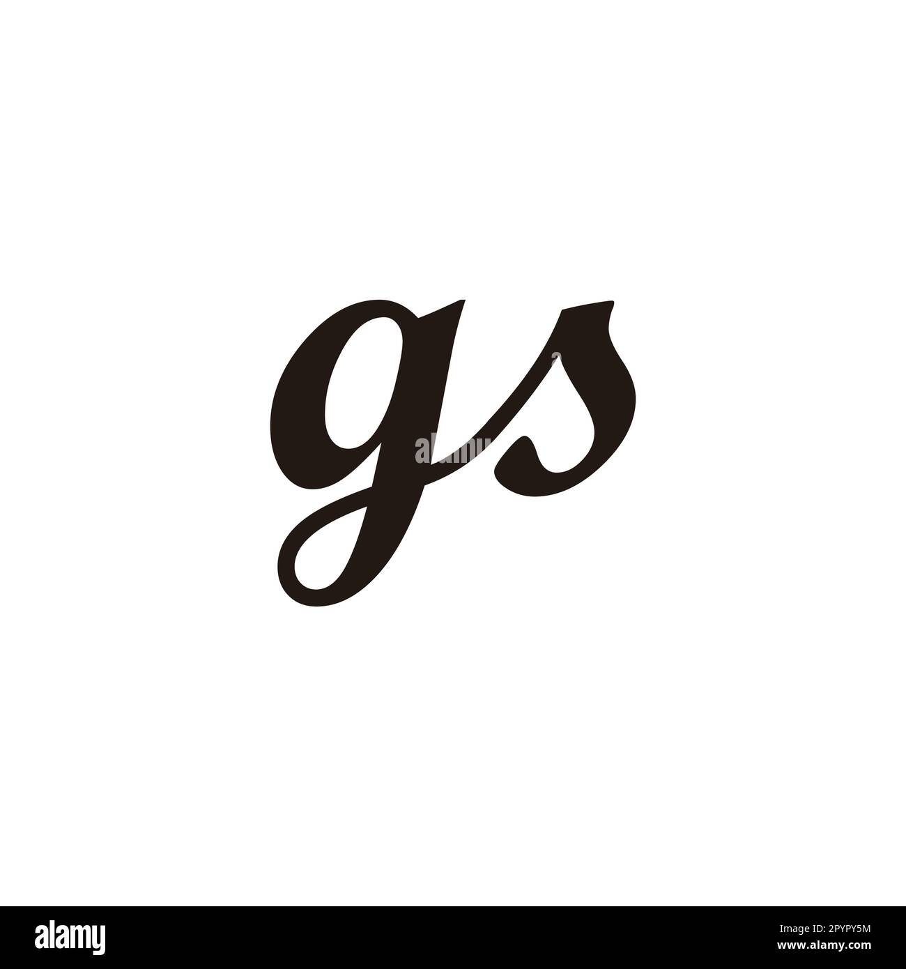 Lettera gs CONNECT simbolo geometrico semplice vettore logo Illustrazione Vettoriale