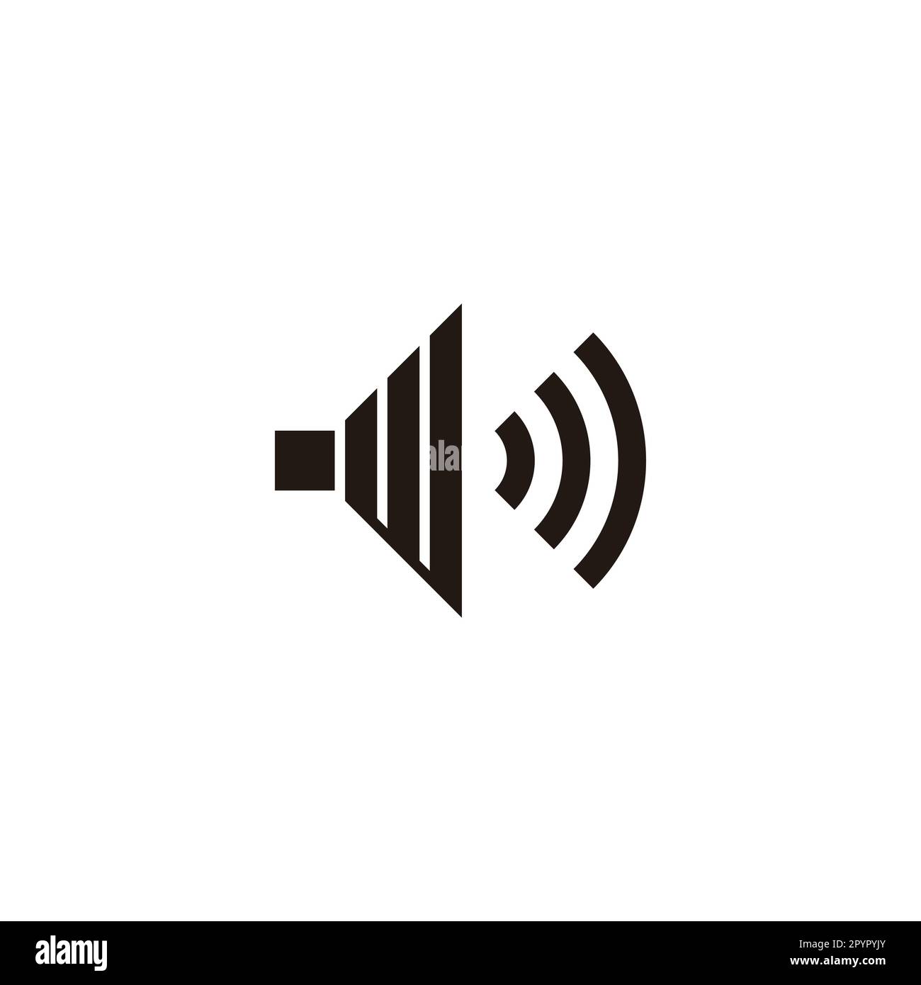Soundwave, lettera w simbolo geometrico semplice vettore logo Illustrazione Vettoriale