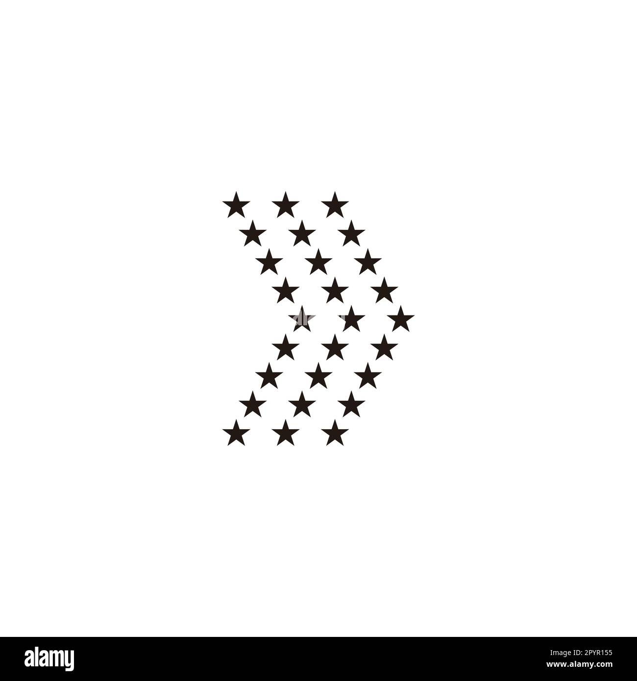 Stelle, direzioni simbolo geometrico semplice logo vettore Illustrazione Vettoriale