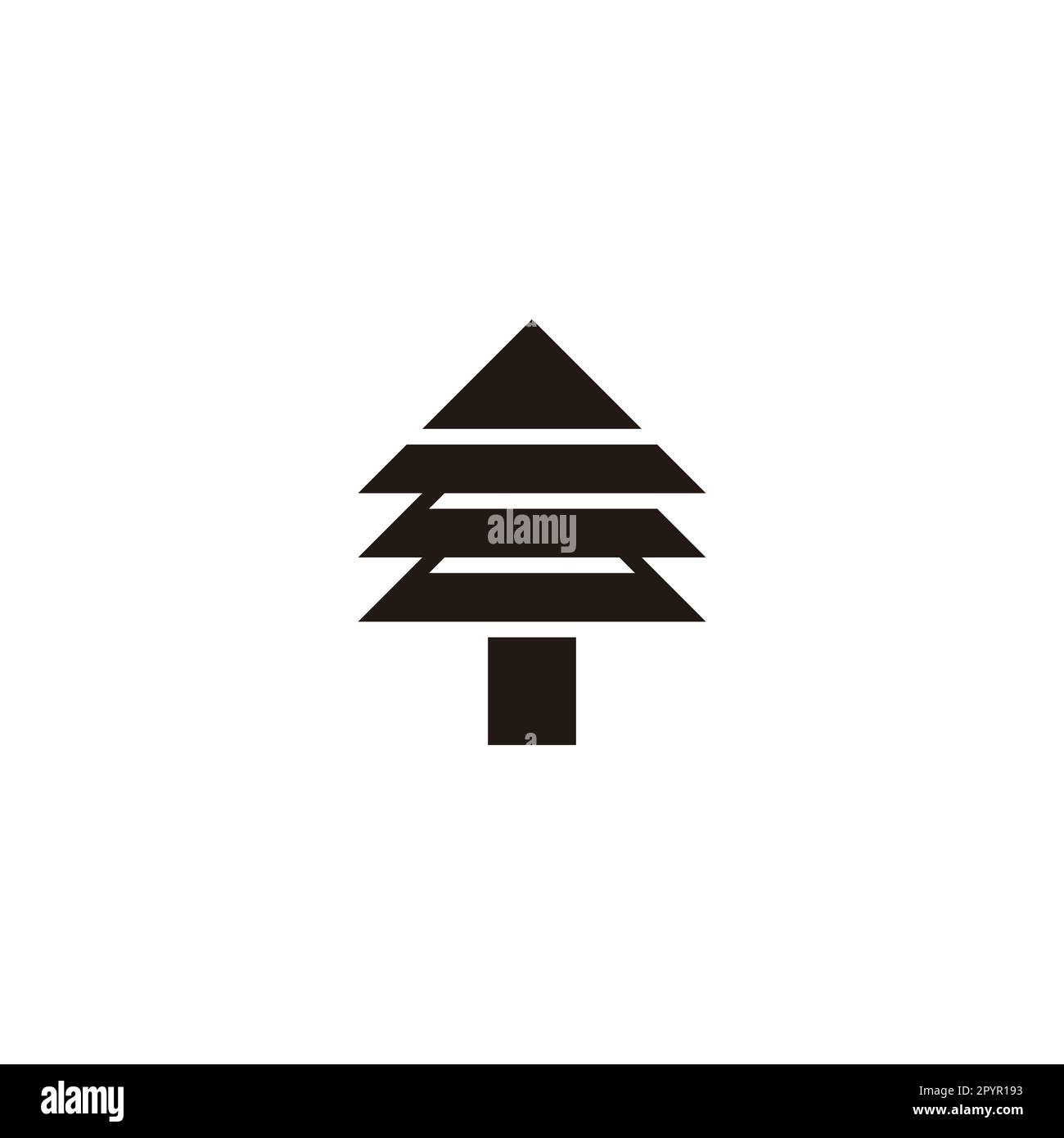 Numero 6, Pines simbolo geometrico semplice vettore logo Illustrazione Vettoriale