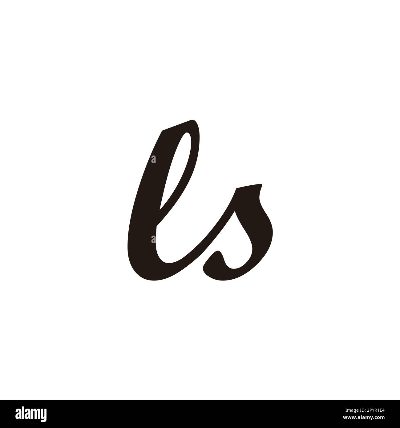 Lettera LS CONNECT simbolo geometrico semplice vettore logo Illustrazione Vettoriale