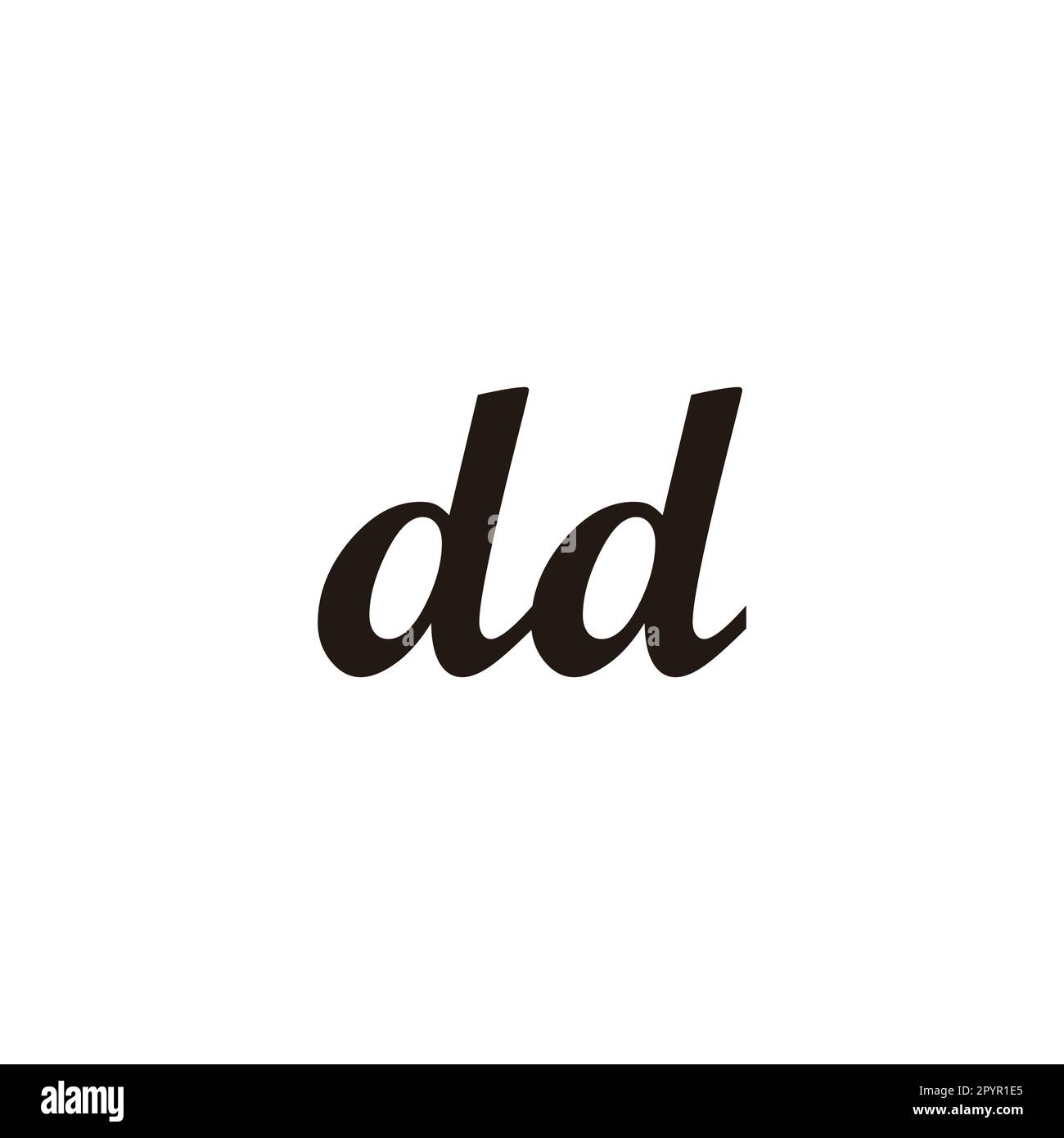Lettera dd simbolo geometrico semplice vettore logo Illustrazione Vettoriale