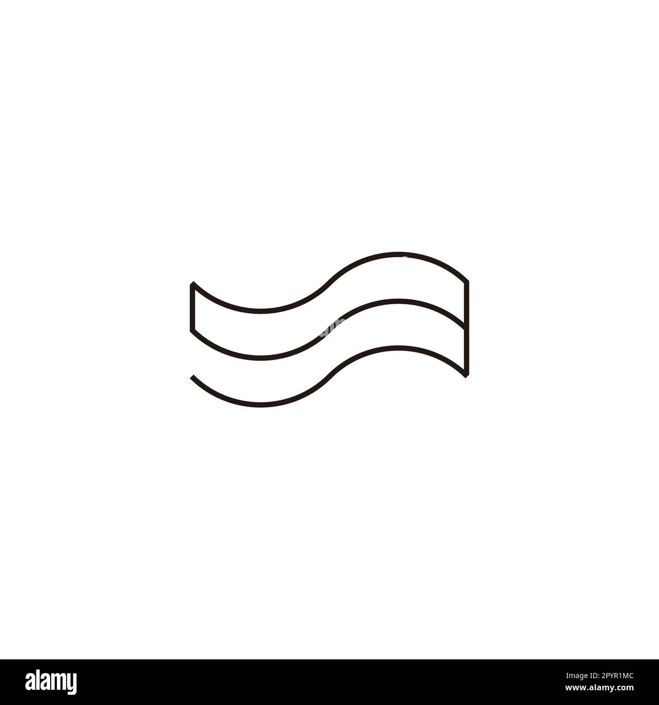 Flag lettera g, simbolo geometrico linea semplice vettore logo Illustrazione Vettoriale