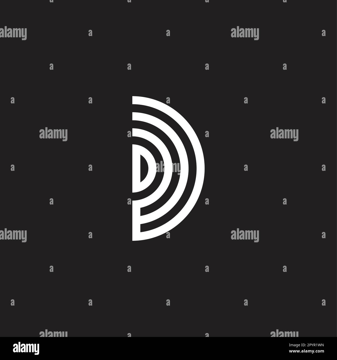 Lettera DW punto e virgola simbolo geometrico semplice vettore logo Illustrazione Vettoriale