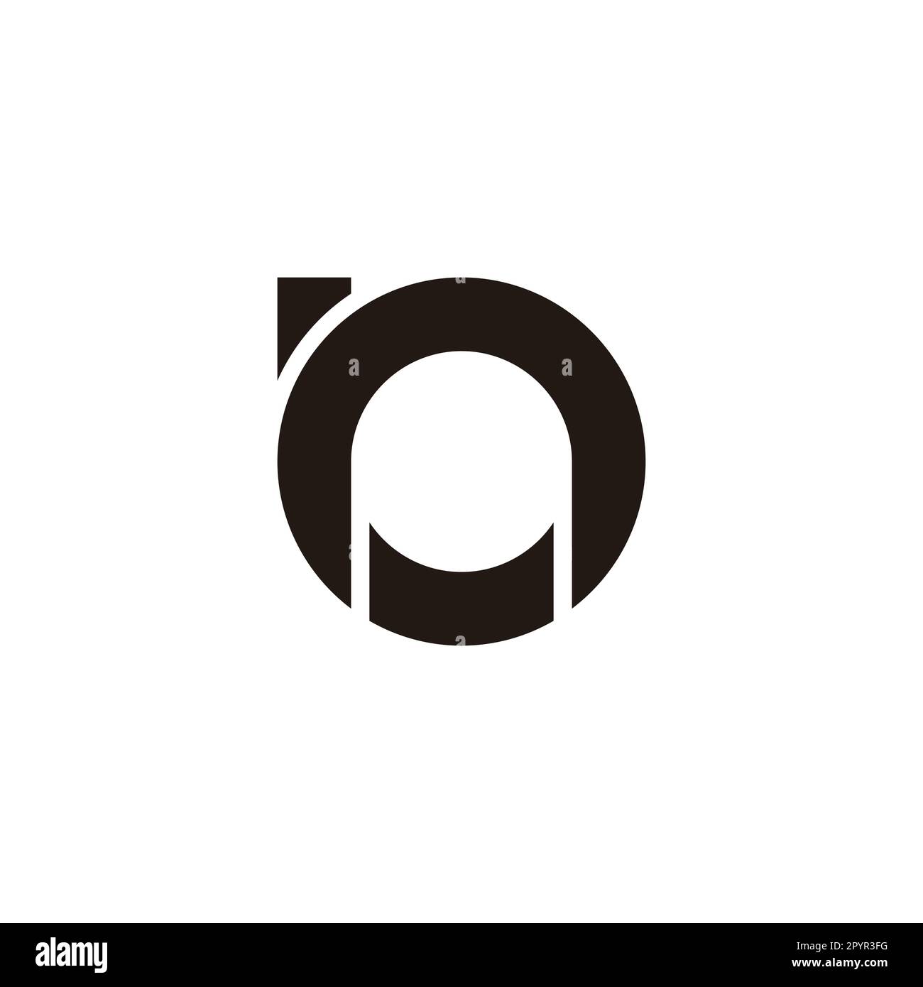 Lettera BN nb b n cerchio simbolo geometrico semplice vettore logo Illustrazione Vettoriale