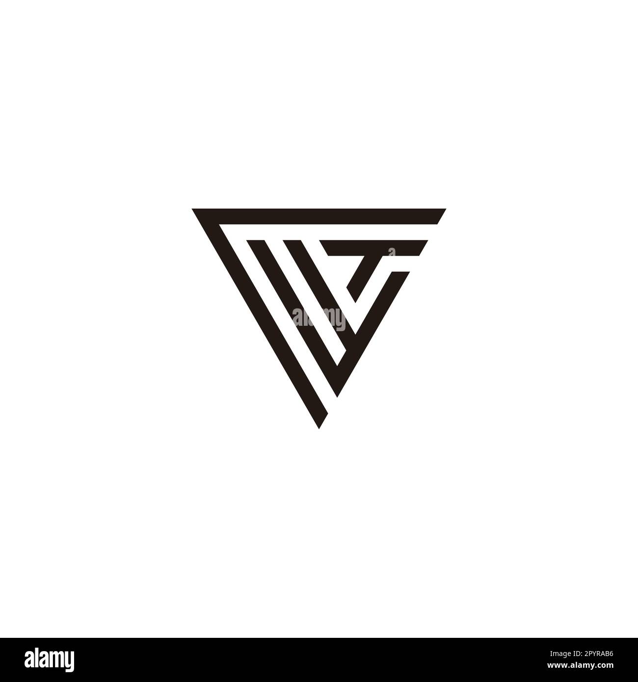 Lettera r, y e T simbolo geometrico semplice vettore logo Illustrazione Vettoriale