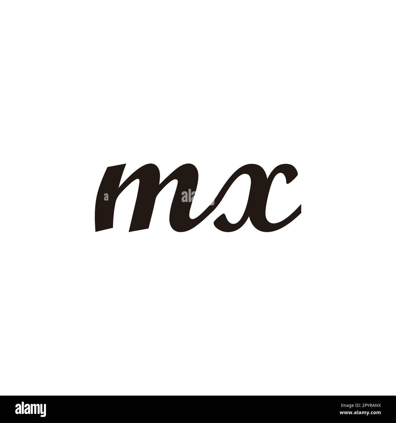 Lettera mx CONNECT simbolo geometrico semplice vettore logo Illustrazione Vettoriale