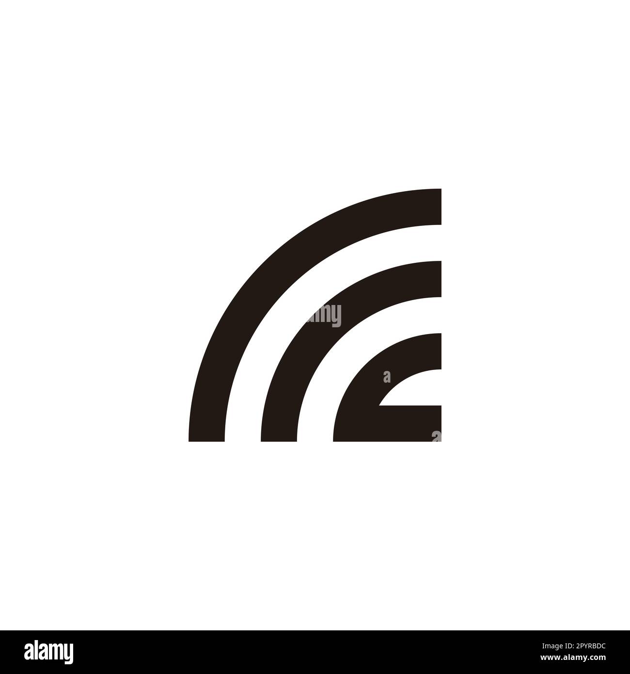 Lettera c simbolo geometrico semplice vettore logo Illustrazione Vettoriale
