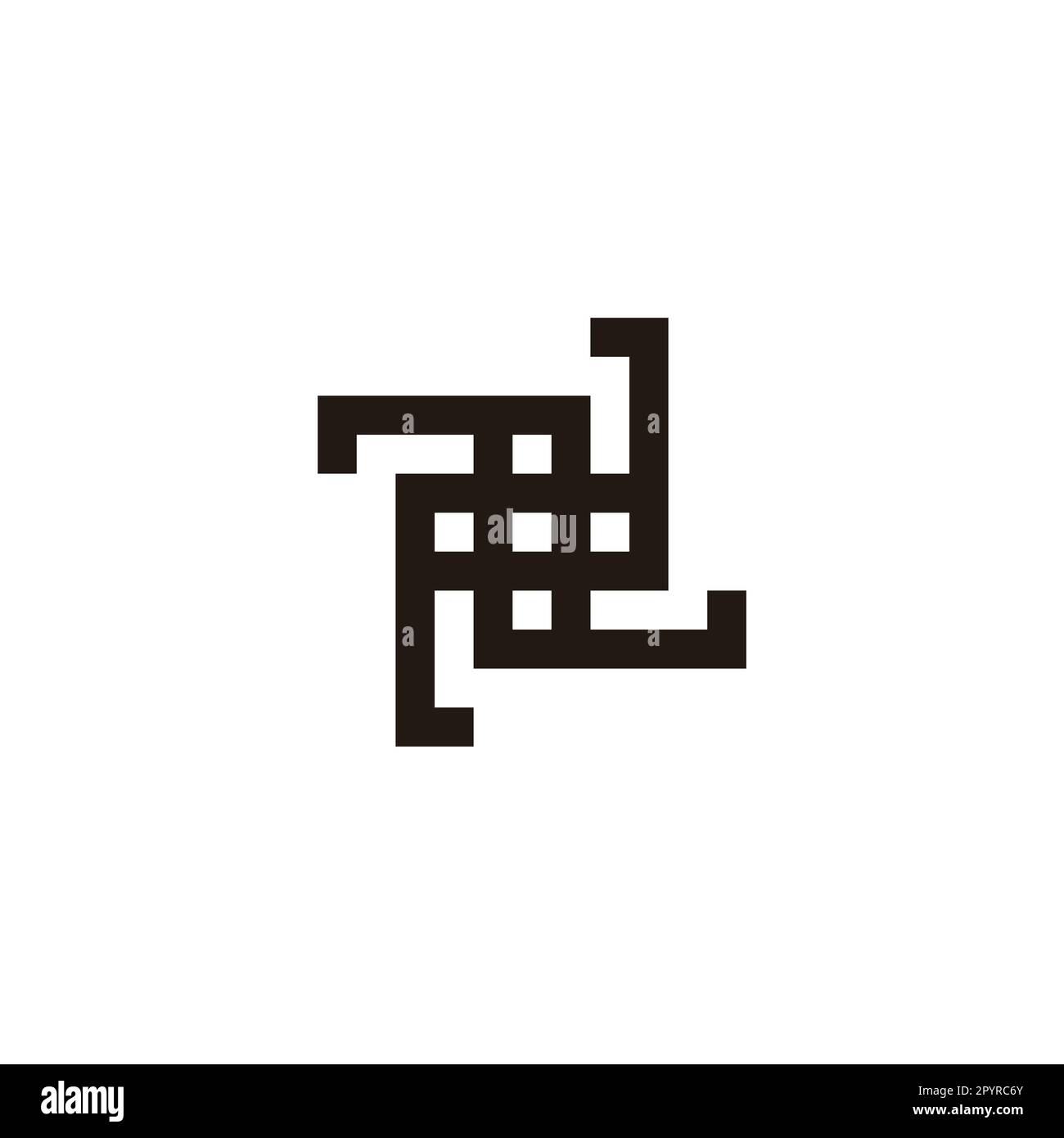 Più, quadrato, arrotondato geometrico simbolo semplice vettore logo Illustrazione Vettoriale