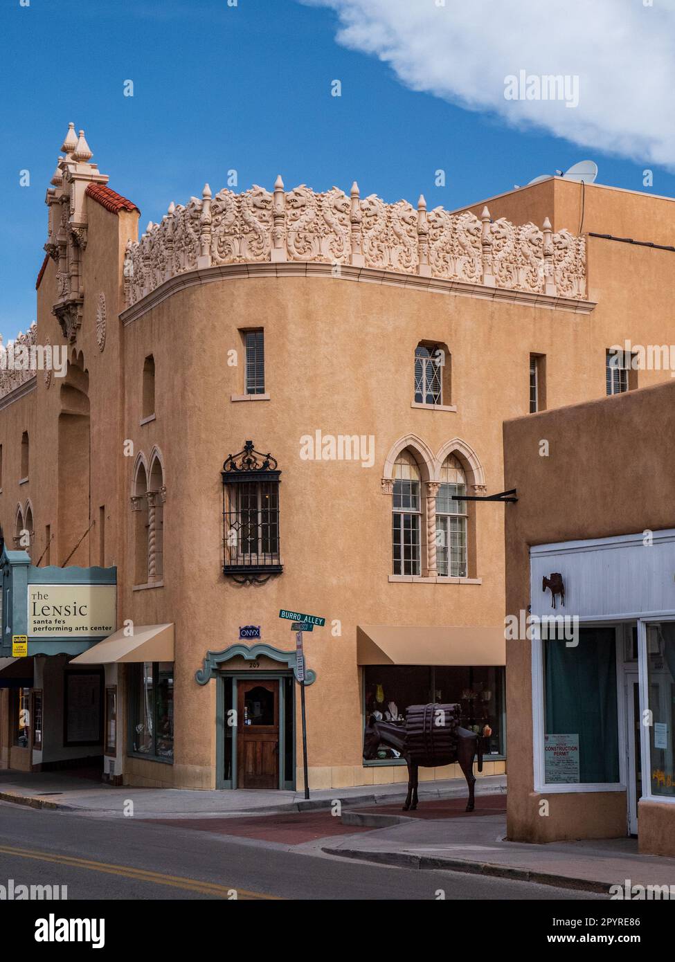 Lensic Performing Arts Center a Santa Fe, New Mexico Foto Stock