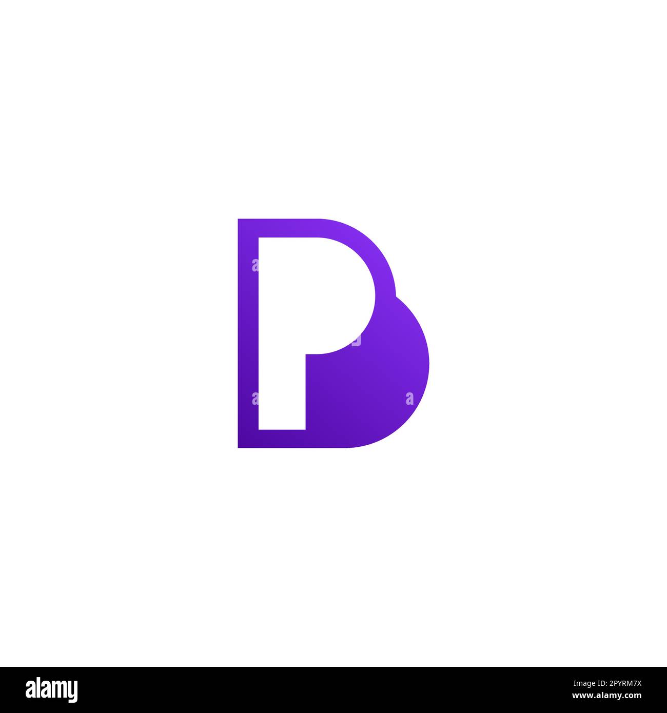 PB Logo Design. Lettera BP progetto vettoriale iniziale Illustrazione Vettoriale