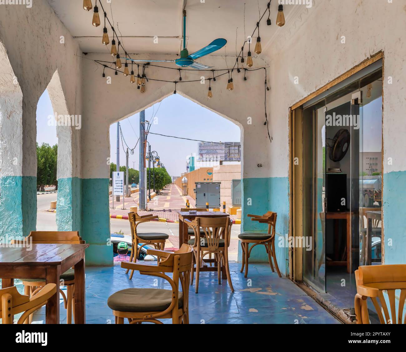 Posti a sedere al fresco - Tea Shop Foto Stock