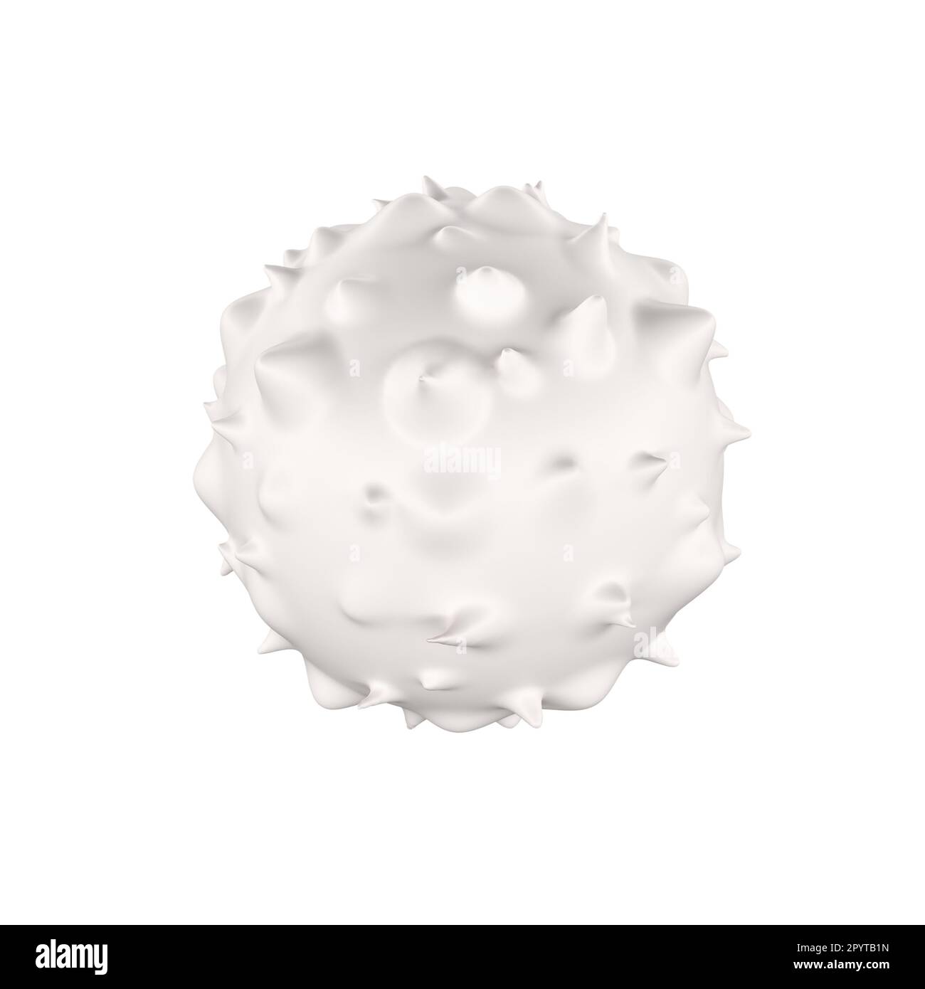 Analisi realistica delle icone dei globuli bianchi 3D. Illustrazione medica dei leucociti su sfondo bianco con percorso di ritaglio Foto Stock