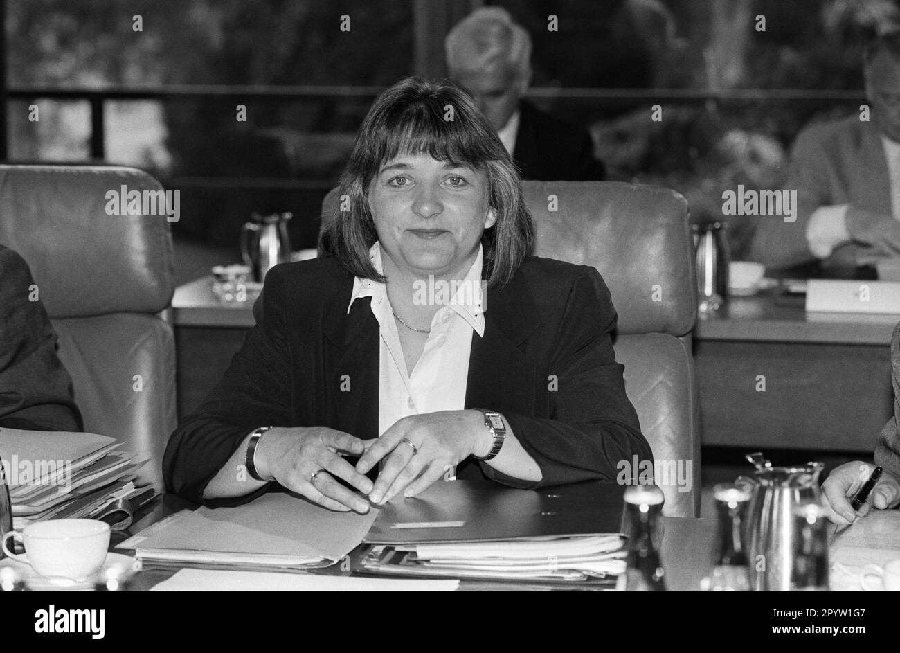 Germania, Bonn, 26/05/1992 Archivio: 34-06-15 riunione del Gabinetto Foto: Sabine Leutheusser-Schnarrenberger, Ministro federale della giustizia [traduzione automatica] Foto Stock