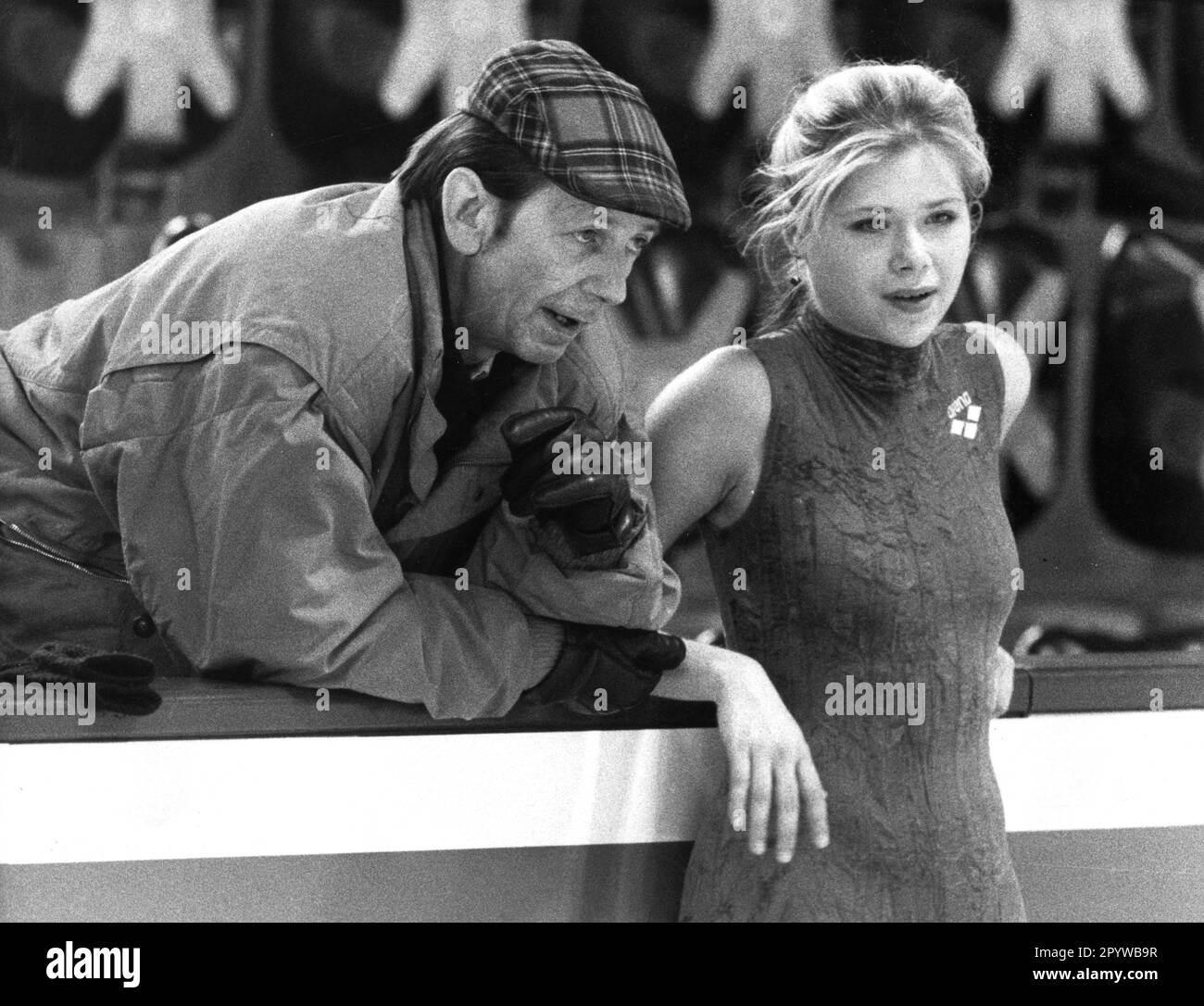 European Figure Skating Championships 1996 a Sofia. Tanja Szewczenko (Dut.) Con Tainer Jonas durante l'allenamento 21.01.1996. Solo per uso giornalistico! Solo per uso editoriale! [traduzione automatica] Foto Stock