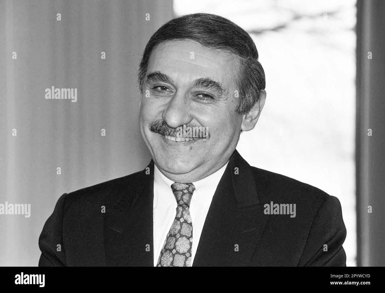 Germania, Bonn, 07.03.1991 Archivio n.: 25-69-02 Visita del Ministro degli esteri della Turchia Foto: Ahmet Kurtabe Alptemochin [traduzione automatica] Foto Stock
