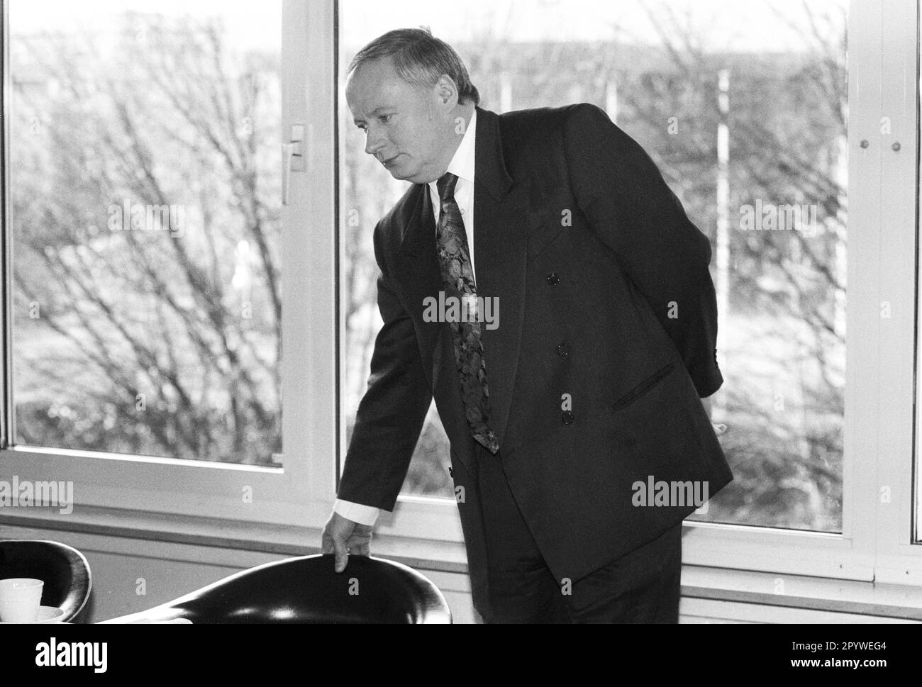 Germania, Bonn , 21.11.1990. Archivio No.: 23-30-23 incontro dei premiers statali SPD Foto: Oskar Lafontaine, Premier statale Saarland [traduzione automatica] Foto Stock