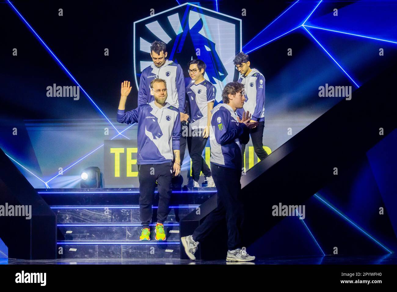 Berlino, Germania. 05th maggio, 2023. E-Sport: ESL One Berlin Dota 2 Major, secondo Torneo maggiore del Dota Pro Circuit 2023, Final Weekend, Velodrom. Credit: Christoph Soeder/dpa/Alamy Live News Foto Stock