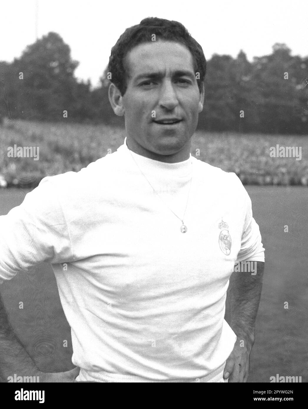 Partita internazionale amichevole: 1st FC Colonia - Real Madrid 4:5/13.08.1960. Ritratto di Francisco Geno (Real Madrid). Solo per uso giornalistico! Solo per uso editoriale! [traduzione automatica] Foto Stock