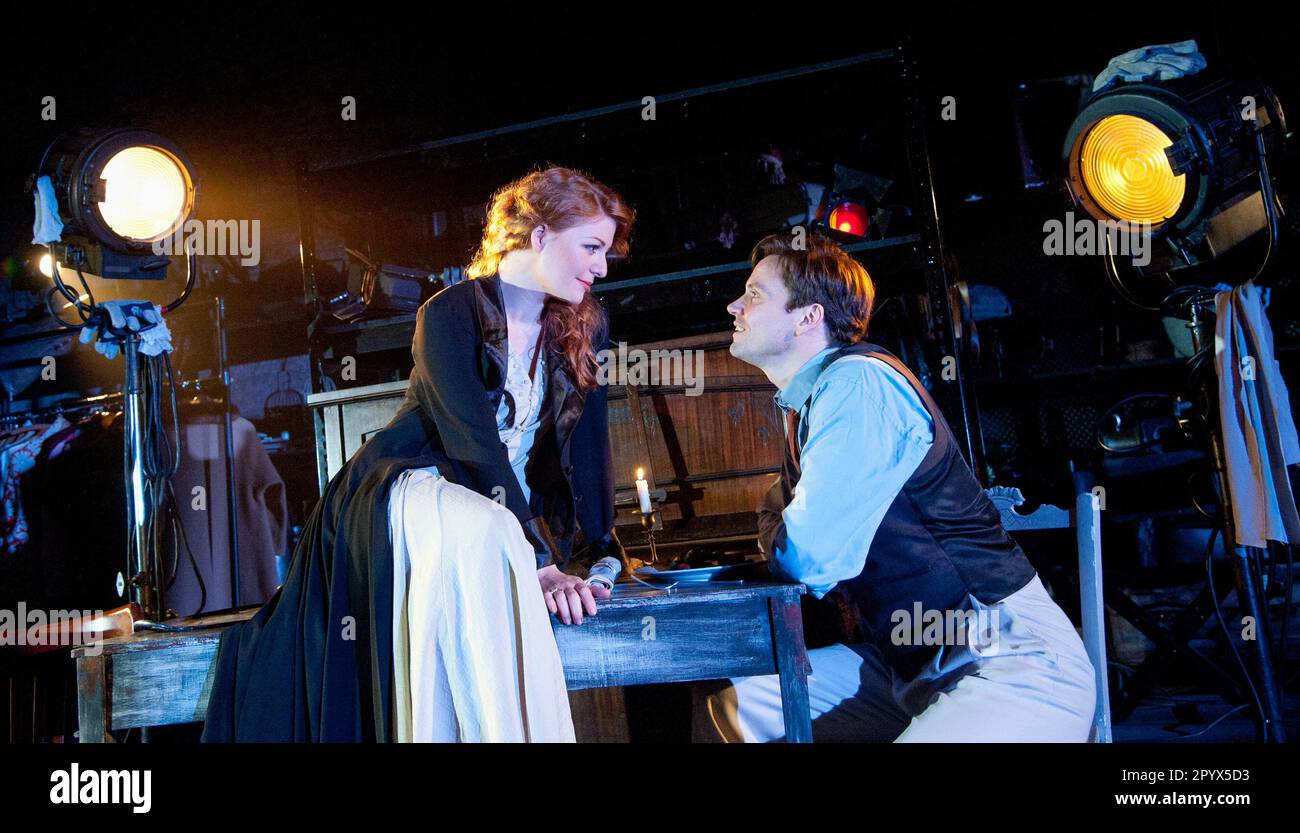 Laura Pitt-Pulford (Mabel), Norman Bowman (Mack) in MACK & MABEL alla Southwark Playhouse, Londra SE1 11/07/2012 libro: Michael Stewart musica & testi: Jerry Herman design: Jason Denvir illuminazione: Howard Hudson coreografia: Lee Proud regista: Thom Southerland Foto Stock