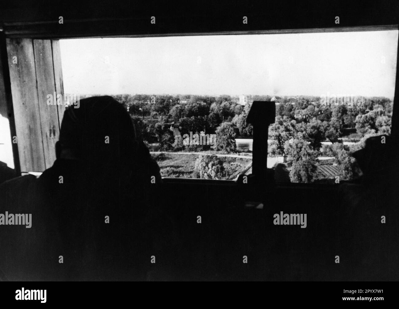 Vista da una torre di guardia sul territorio sovietico sulla linea di demarcazione tedesco-sovietica in Polonia. Foto: Cusian. [traduzione automatica] Foto Stock