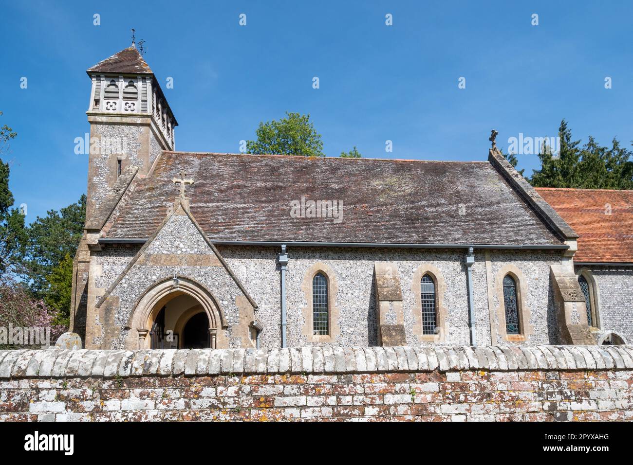 All Saints Church, Hinton Ampner, Hampshire, Inghilterra, Regno Unito, durante la primavera Foto Stock