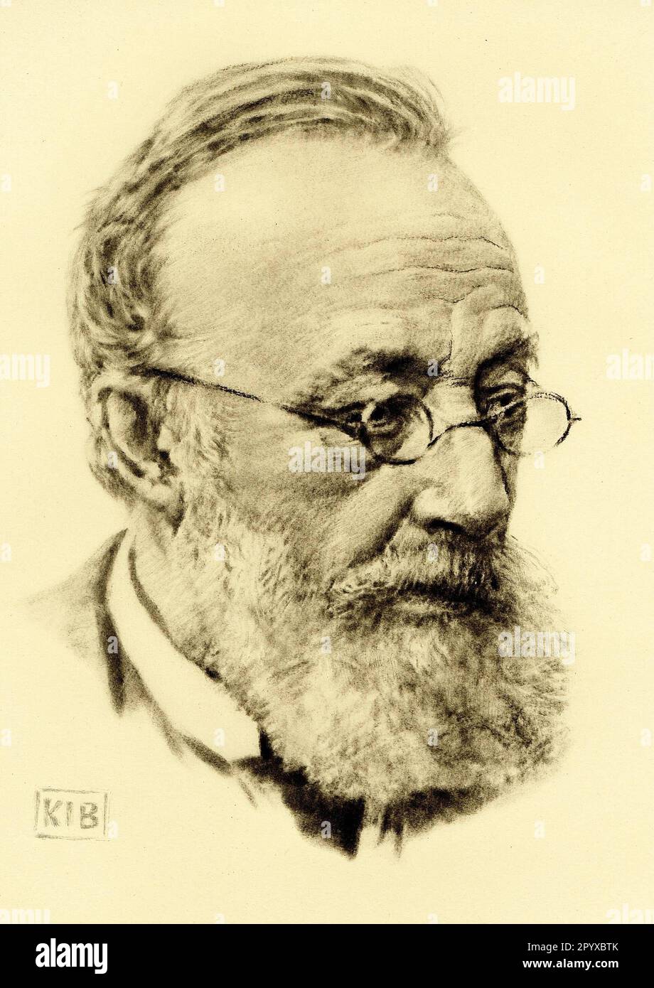 Gottfried Keller (1819-1890), scrittore svizzero. Disegno di K. J. Boehringer. Foto: Heliogravure, Corpus Imaginum, Hanfstaengl Collection. [traduzione automatica] Foto Stock