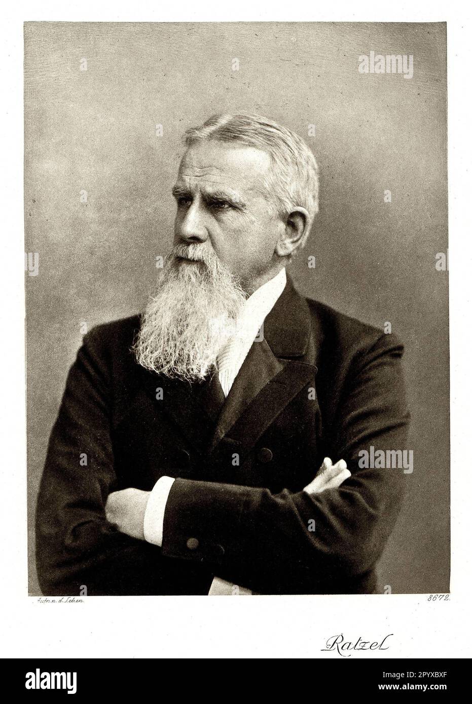 Friedrich Ratzel (1844-1904), geografo tedesco. Fotografia. Foto: Heliogravure, Corpus Imaginum, Hanfstaengl. collezione (fotografia non datata). [traduzione automatica] Foto Stock