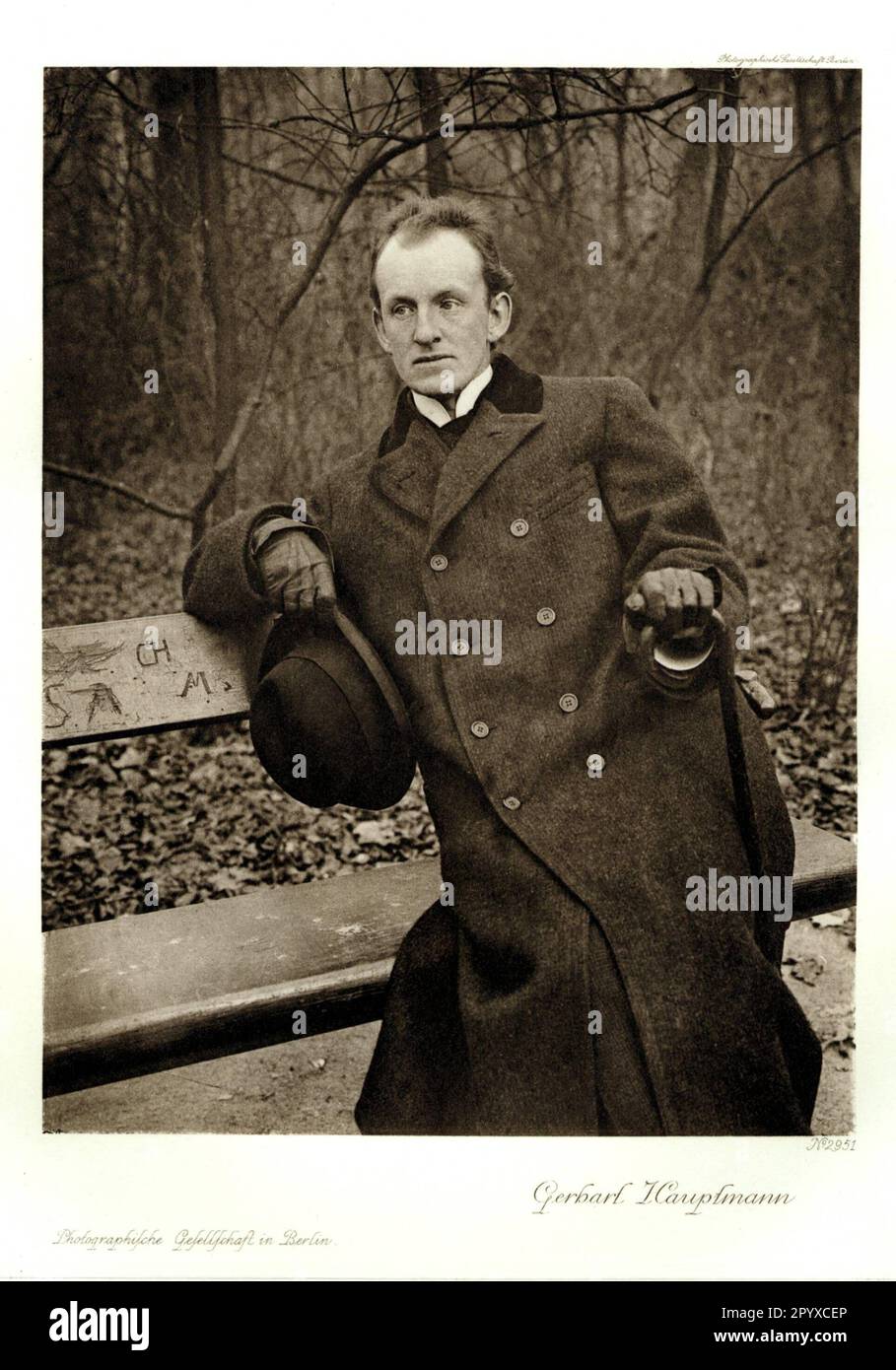 Gerhart Hauptmann (1862-1946), scrittore e poeta tedesco. Hauptmann ha ricevuto il Premio Nobel per la letteratura nel 1912. Fotografia. Foto: Heliogravure, Corpus Imaginum, Hanfstaengl Collection. [traduzione automatica] Foto Stock