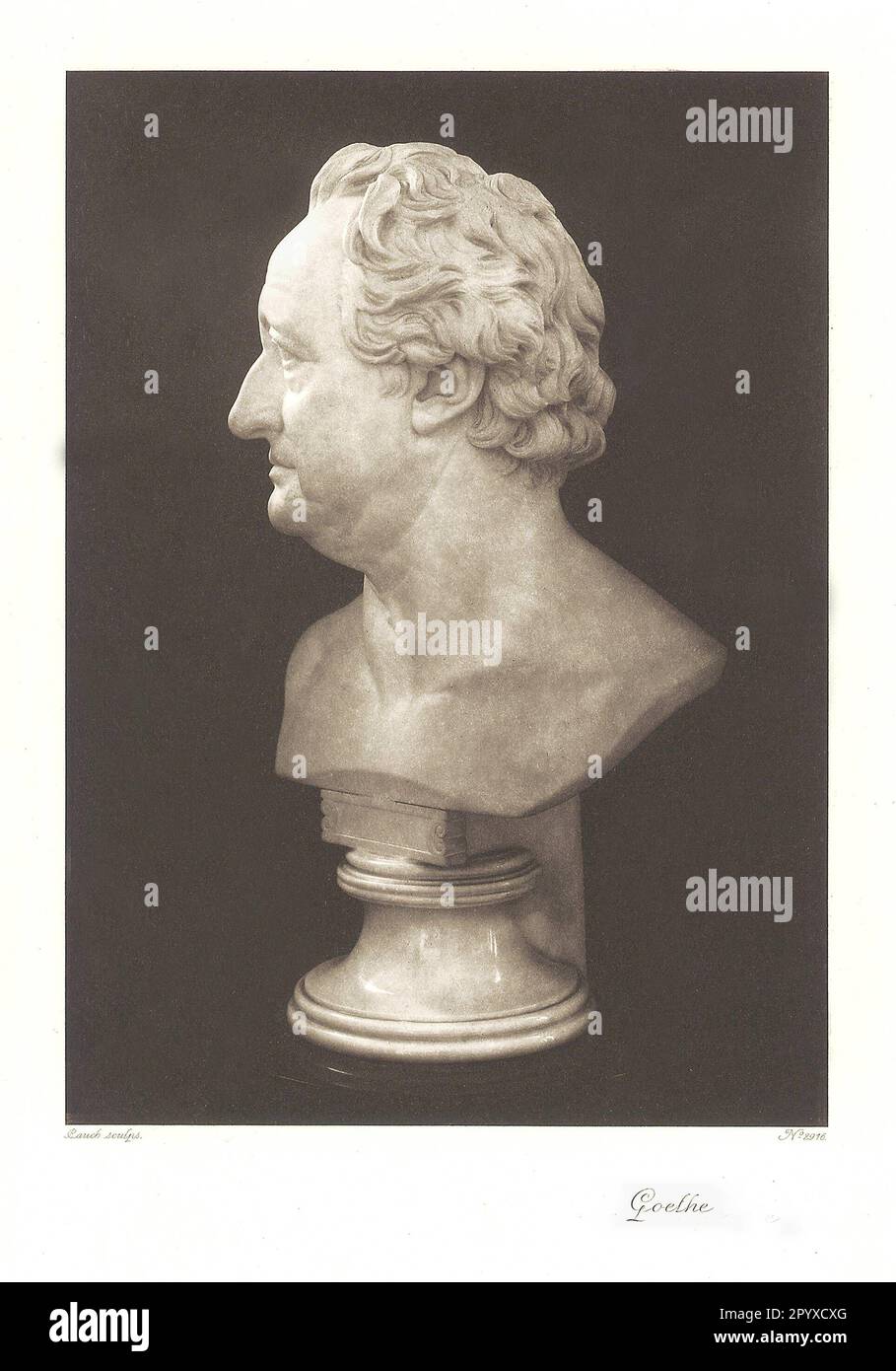 Johann Wolfgang von Goethe (1749-1832), poeta tedesco. Busto di marmo di Christian Daniel Rauch dal 1820. Foto: Heliogravure, Corpus Imaginum, Hanfstaengl Collection. [traduzione automatica] Foto Stock