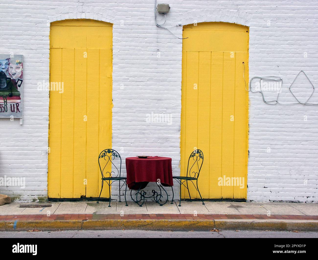 Caffetteria Sidewalk a Lake City, Florida. Foto Stock