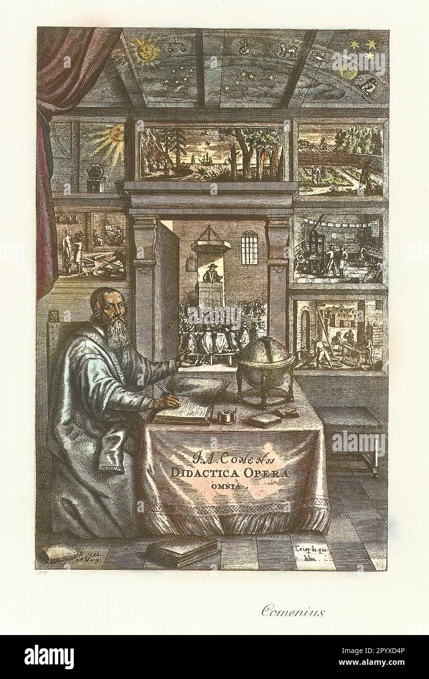 Johann Amos Comenius (1592-1670), educatore e predicatore ceco. Acquaforte. Foto: Heliogravure, Corpus Imaginum, Hanfstaengl Collection. [traduzione automatica] Foto Stock