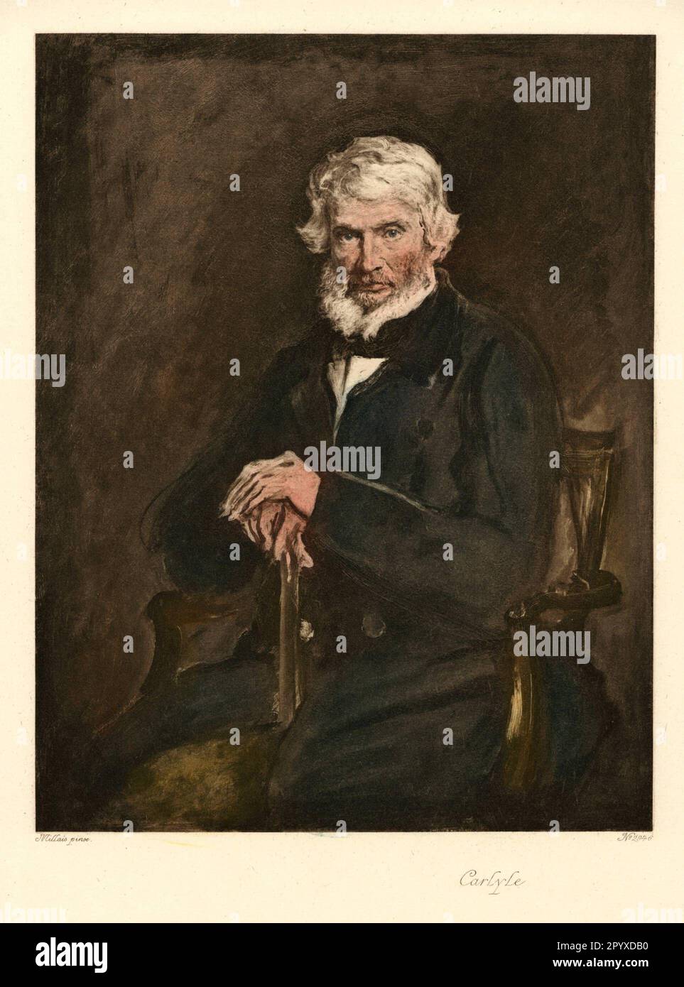 Thomas Carlyle (1795-1881), saggio e storico inglese. Dipinto di Sir John Everett Millais (1829-1896). Foto: Heliogravure, Corpus Imaginum, Hanfstaengl Collection. [traduzione automatica] Foto Stock