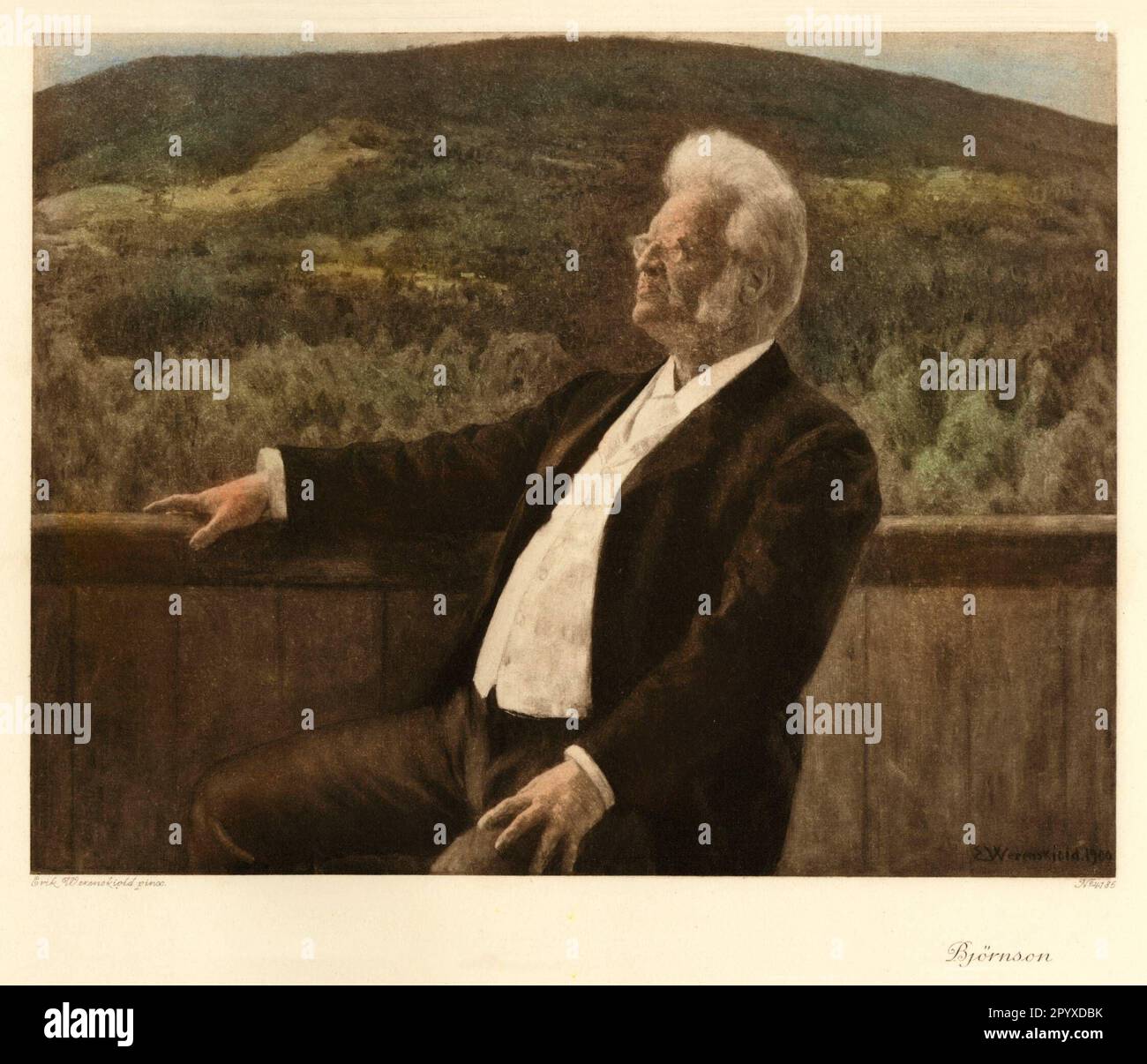 BJ ''rnstjerne BJ ''rnson (Björnson) (1832-1910), scrittore norvegese. Ha ricevuto il Premio Nobel per la letteratura nel 1903. Dipinto di Erik Werenskiold (1855-1938). Foto: Heliogravure, Corpus Imaginum, Hanfstaengl Collection. [traduzione automatica]' Foto Stock