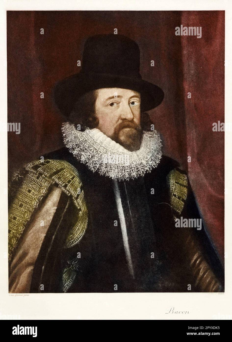 Francis Bacon (1561-1626), filosofo e statista inglese. Pittura di Paulus van Somer. Foto: Heliogravure, Corpus Imaginum, Hanfstaengl Collection. [traduzione automatica] Foto Stock