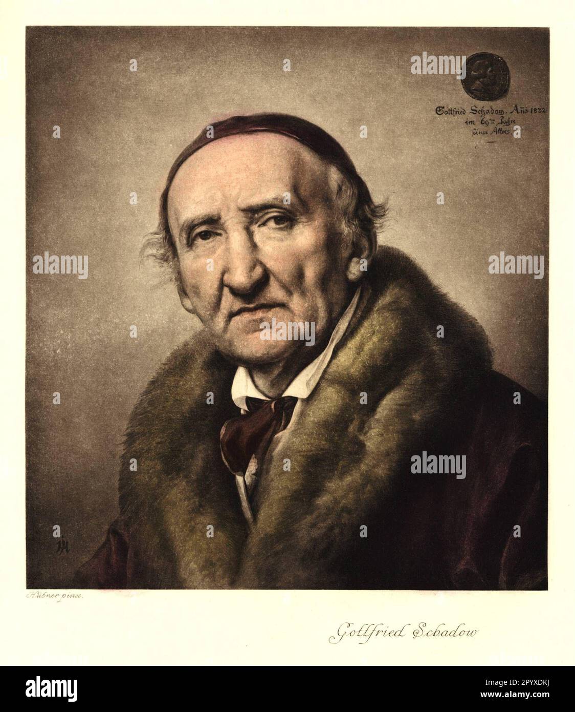 Johann Gottfried von Schadow (1764-1850), scultore e grafico tedesco. Pittura di Julius Hübner, studente di Schadow. Foto: Heliogravure, Corpus Imaginum, Hanfstaengl Collection. [traduzione automatica] Foto Stock