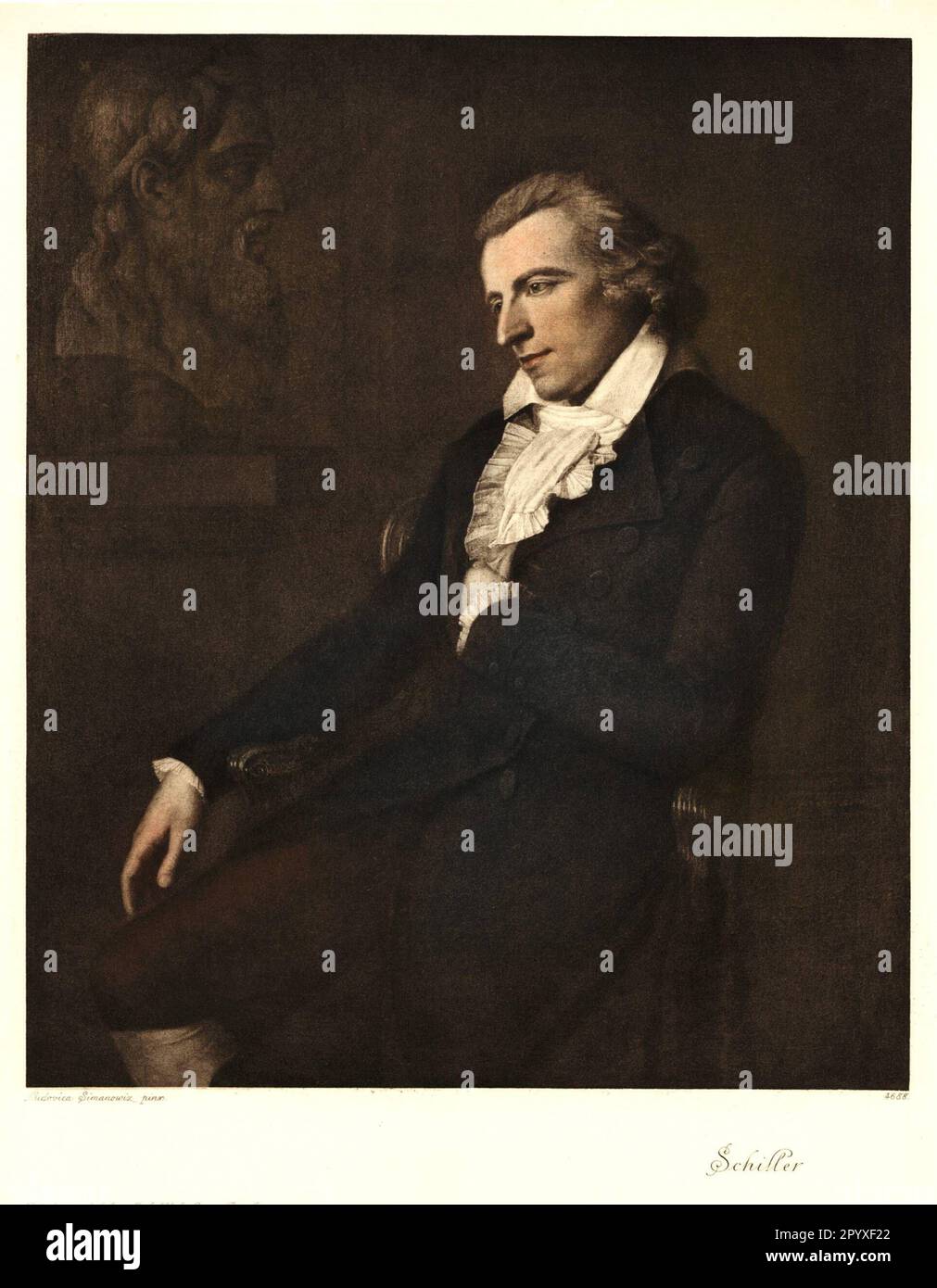Johann Christoph Friedrich von Schiller (1759-1805), poeta tedesco. Dipinto di Ludovica Simanowitz. Foto: Heliogravure, Corpus Imaginum, Hanfstaengl Collection. [traduzione automatica] Foto Stock