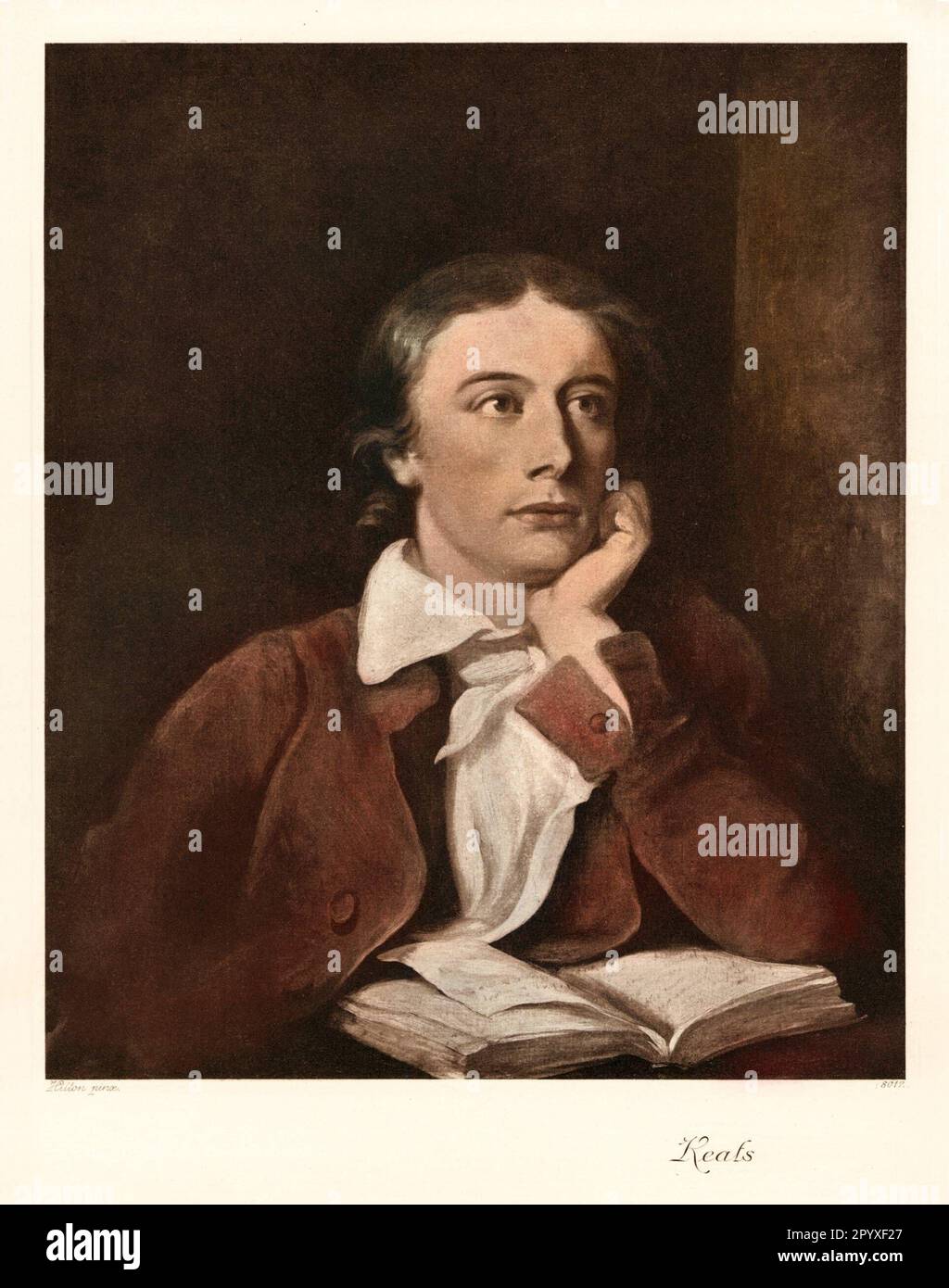 John Keats (1795-1821), poeta inglese. Keats è uno dei poeti inglesi più importanti di odi. Dipinto di Hilton. Foto: Heliogravure, Corpus Imaginum, Hanfstaengl Collection. [traduzione automatica] Foto Stock