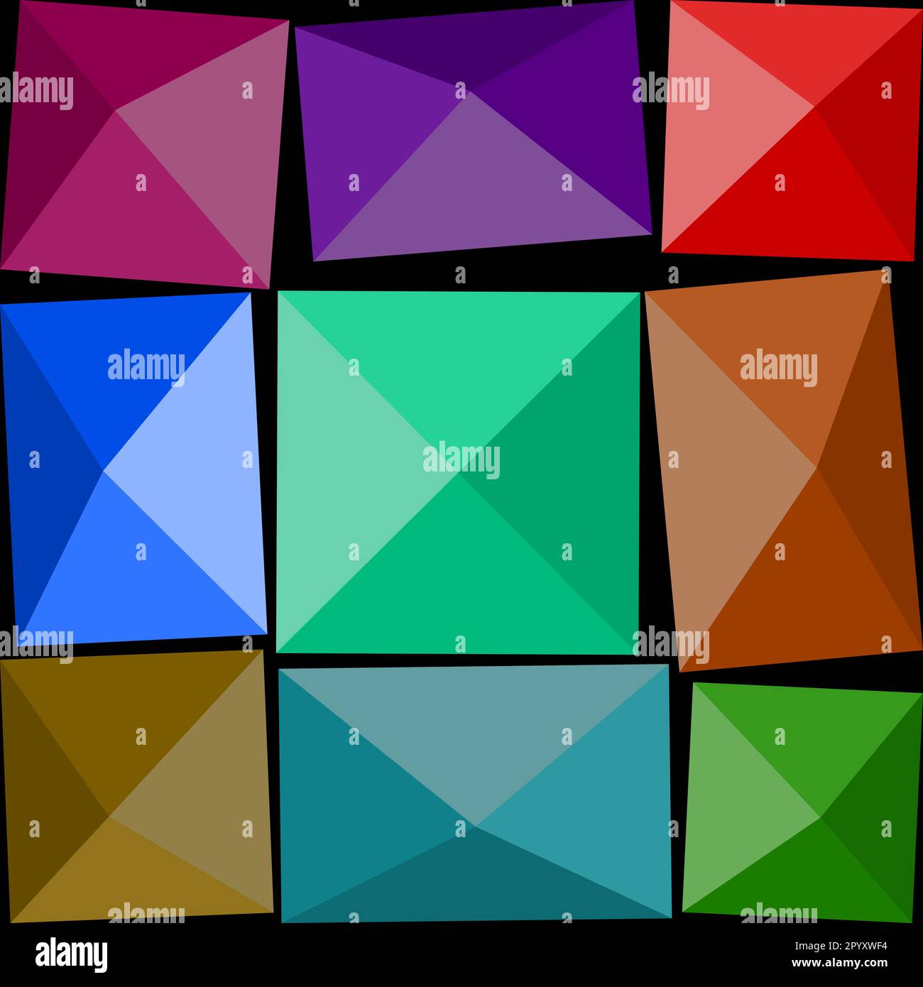 Pattern luminoso e senza giunture di forme geometriche astratte. Illustrazione Vettoriale