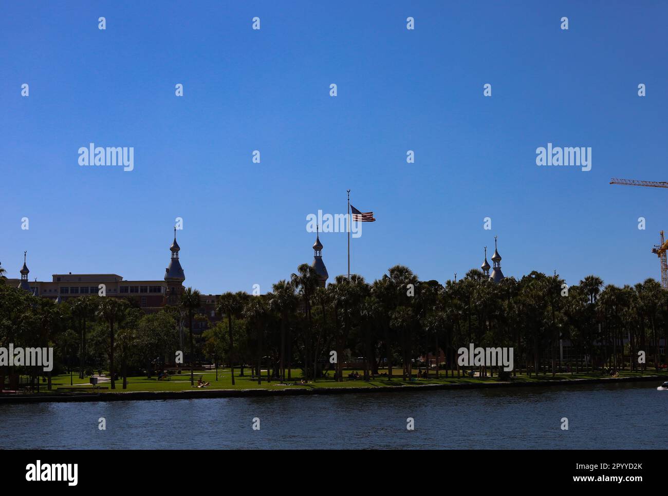 Splendida vista della University of Tampa, Florida, in una giornata di sole Foto Stock