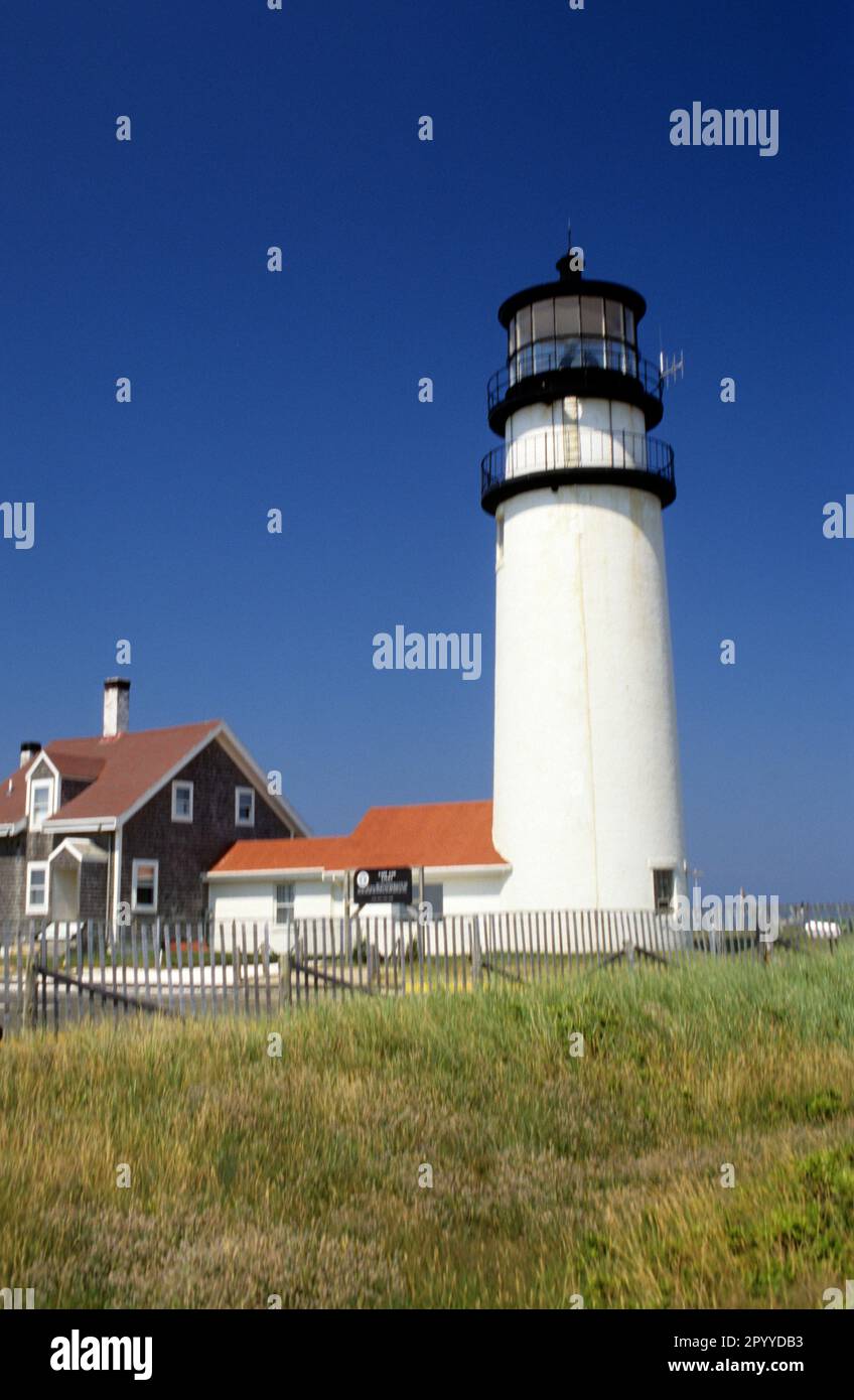 Highland Light. Il faro più antico e più alto di Cape Cod. Turo, Capo Cod Foto Stock