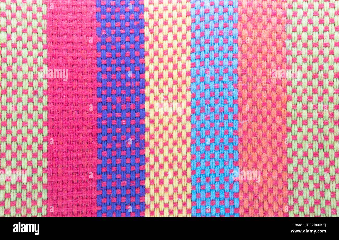 Tessuto multicolore come sfondo. Foto Stock