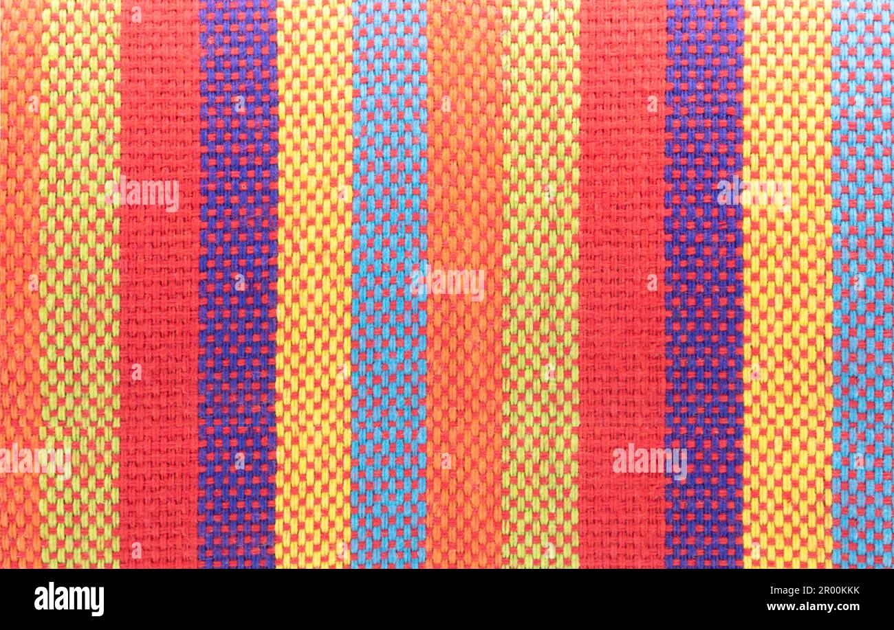 Tessuto multicolore come sfondo. Foto Stock