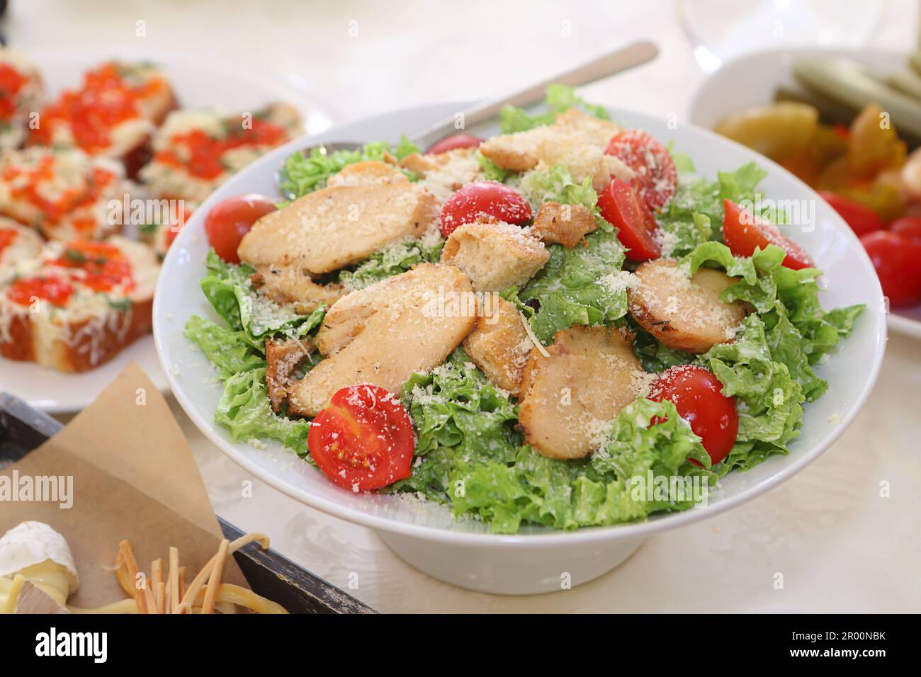 La Caesar salad con pollo Foto Stock