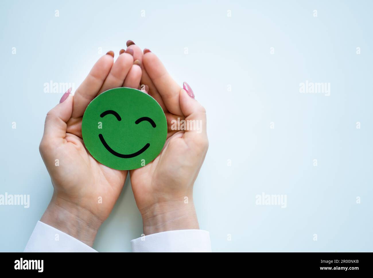 Servizio eccellente e feedback sulla soddisfazione. Testimonianza soddisfacente Foto Stock