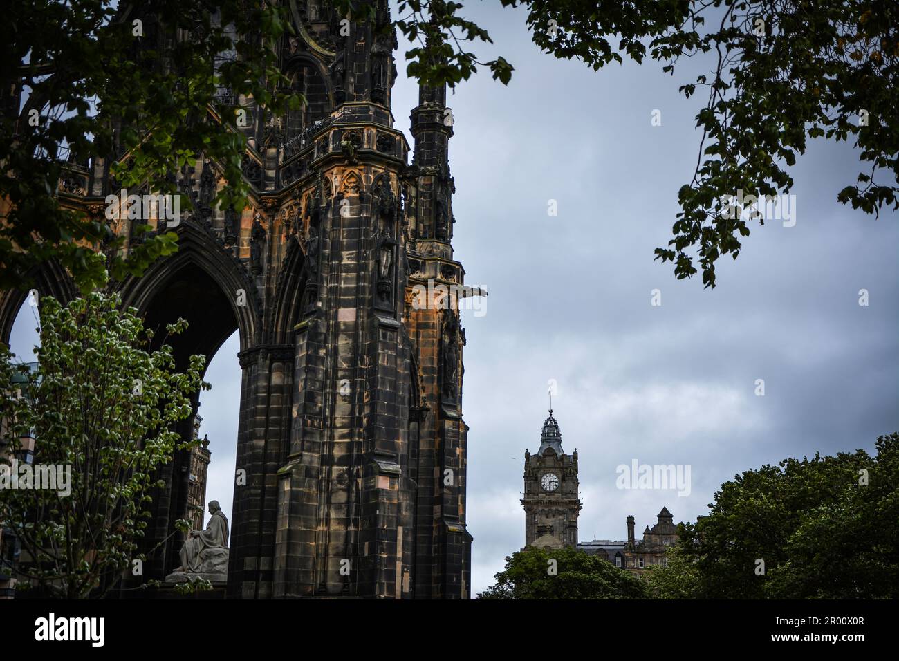 Monumenti scozzesi medievali - Edimburgo, Regno Unito Foto Stock