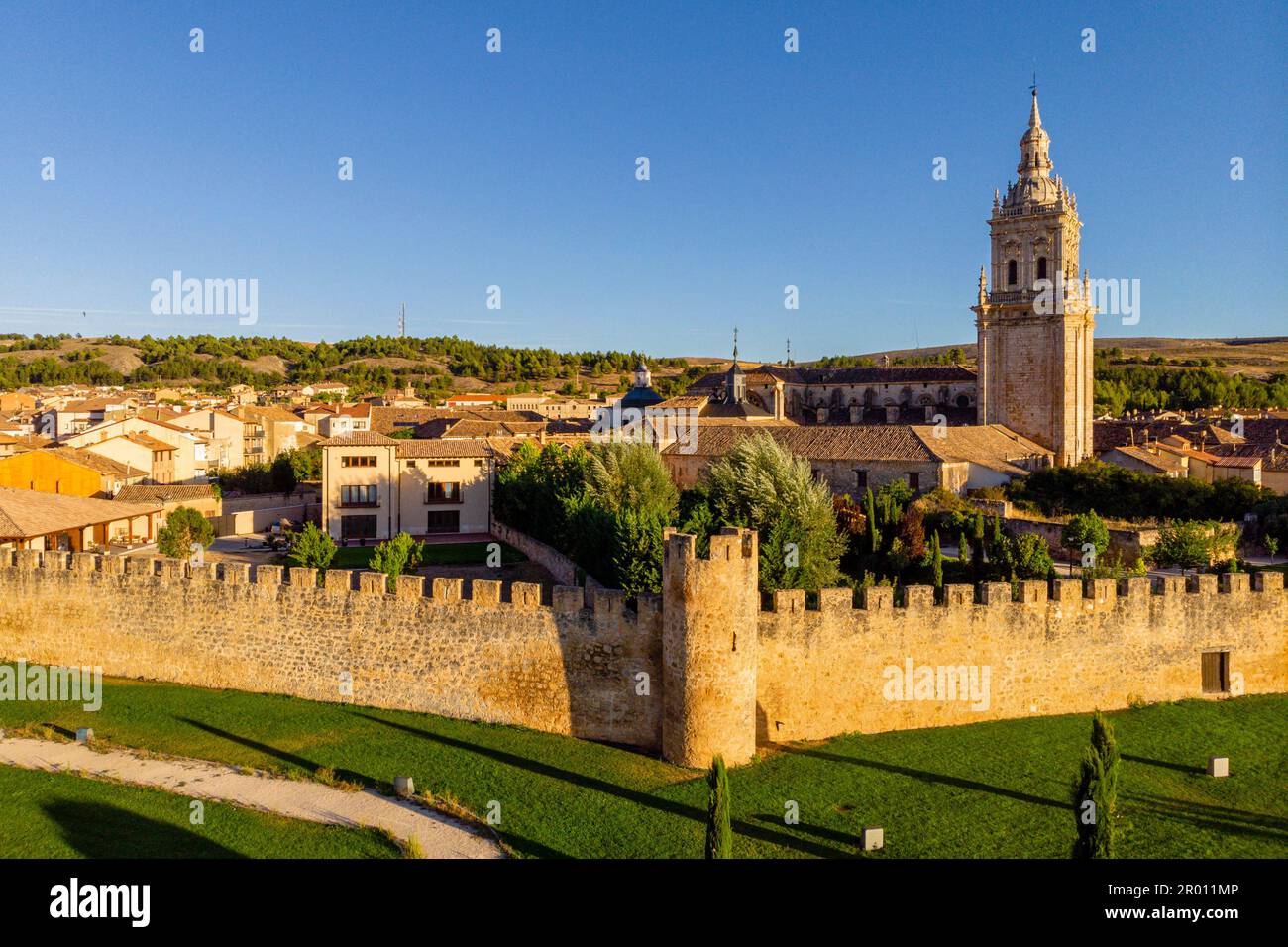 murallas medievales, El Burgo de Osma, Soria, comunidad autónoma de Castilla y León, Spagna, Europa Foto Stock
