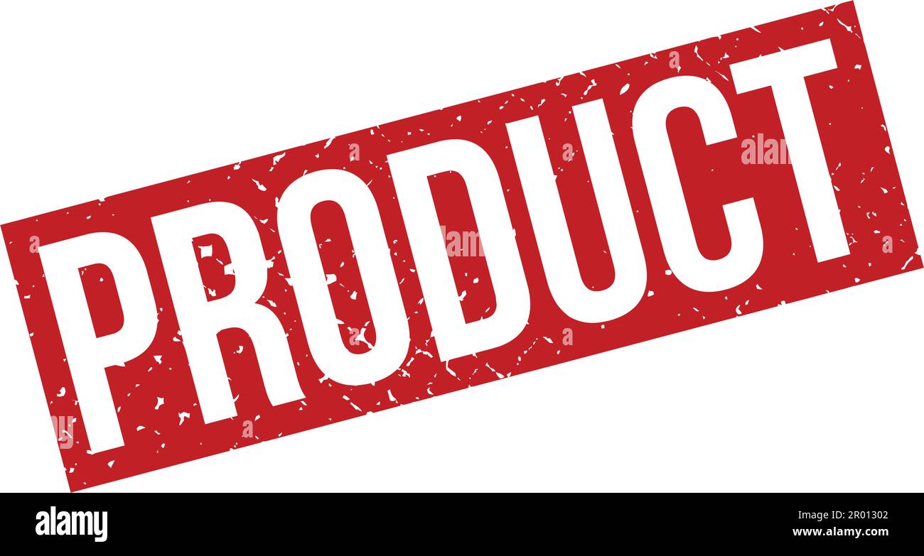 Timbro in gomma prodotto. Red Product Rubber Grunge Stamp Seal Vector Illustration - Vector Illustrazione Vettoriale