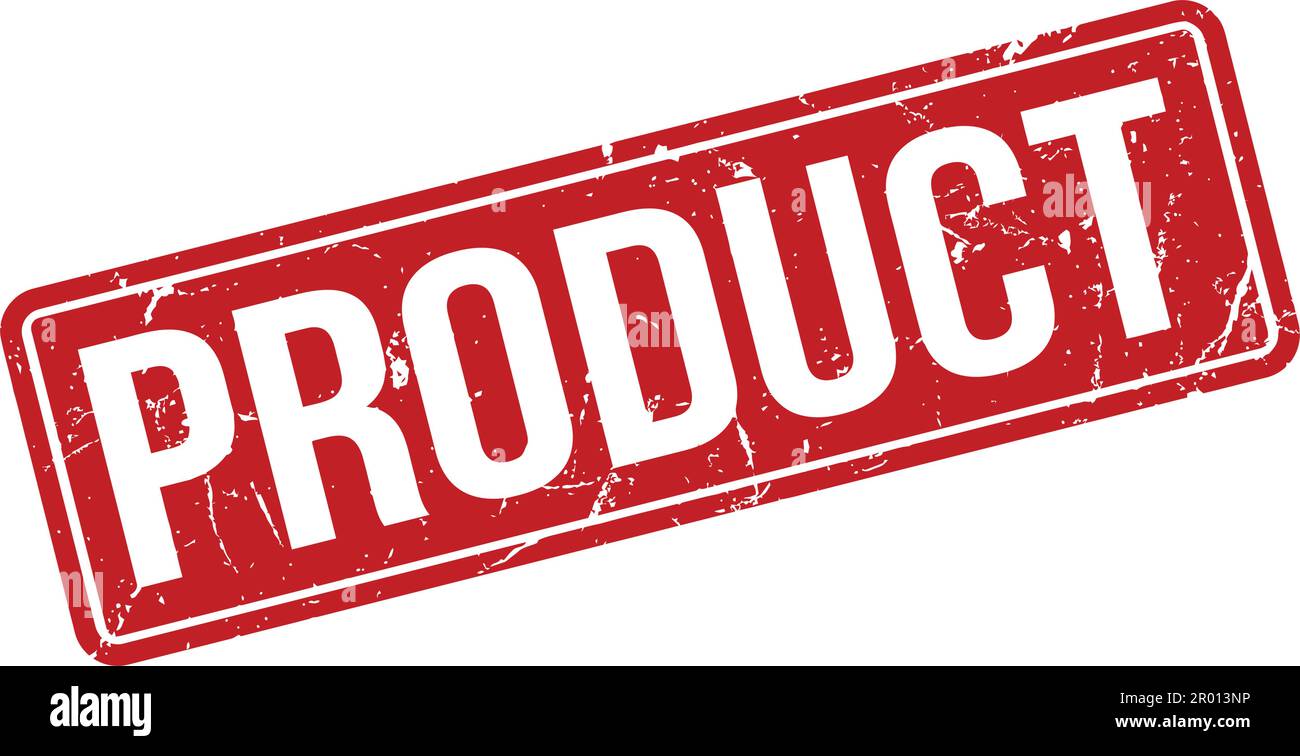 Timbro in gomma prodotto. Red Product Rubber Grunge Stamp Seal Vector Illustration - Vector Illustrazione Vettoriale